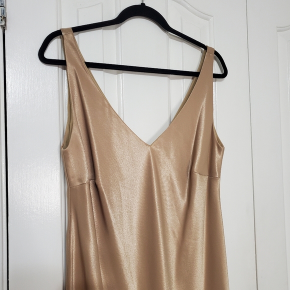 Kim Collection Golf Metallic Silky Midi Slip Dress - Picture 2 of 8